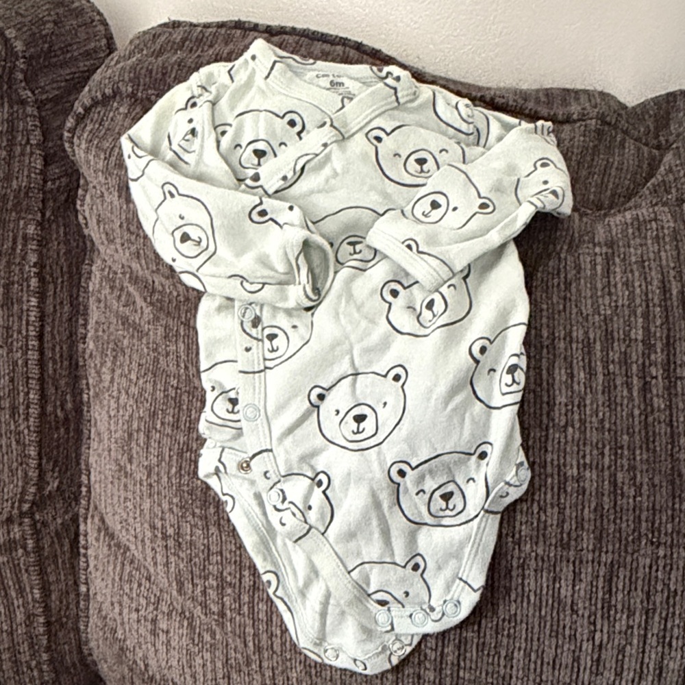 Carter's Cream Bear Pattern Bodysuit